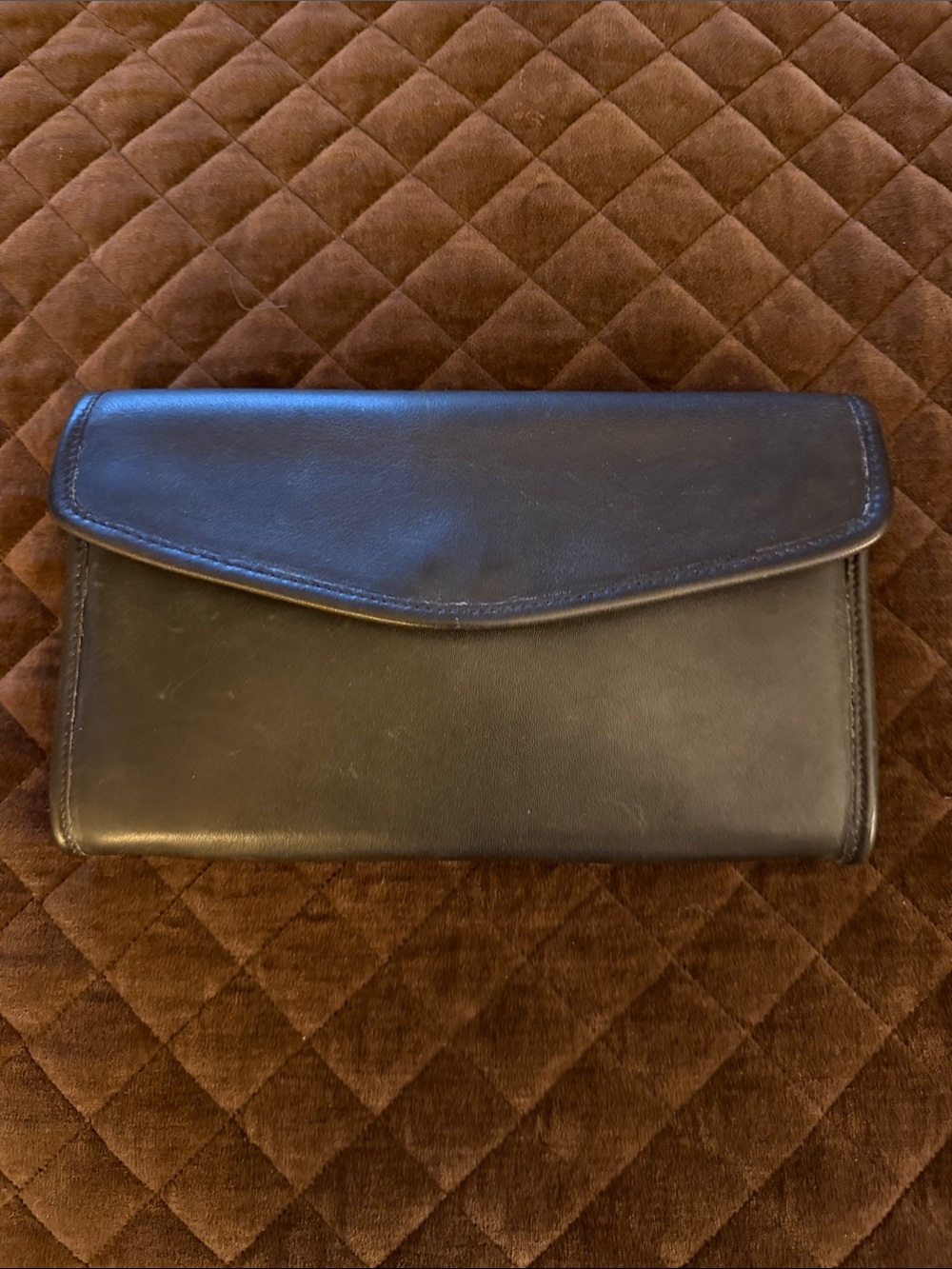 VINTAGE COACH ENVELOPE CLUTCH 9810 MADE IN NEW YORK CITY BLACK - Picture 2 of 12